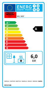 Acker W6 European wood burning stove